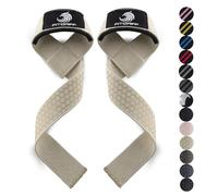 Fitgriff® Lifting Straps (Padded) for Strength Training, Bodybuilding, Fitness - Deadlift Straps - Lifting Straps - for Women and Men (Sand (Silicone), X-Small (Under 16 cm Wrist Circumference))