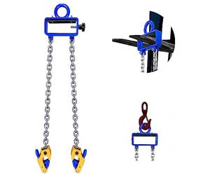 FITHOIST Updated Chain Drum Lifter | 1 ton(2200 lbs) Capacity Vertical Drum Lifter Chain Sling | Carbon Steel Hook with Built-in Spring | Fit for 30-55 Gallon Barrel