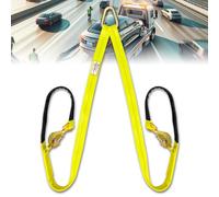 FITHOIST V-Bridle Tow Strap 2" x 6' with Snap Hooks, Cordura Sleeve, and Axle Straps | D-Ring for Enhanced Stability | Recovery Strap 5500lbs Load for Car Towing, Rollback, Flatbed, Tow Truck