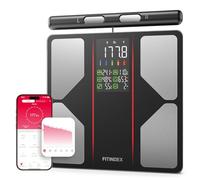 FITINDEX Smart Scale for Body Weight, Body Composition Analyzer with 8-Electrode Large Platform for Weight, BMI, Fat, Muscle Mass, Segmental Muscle Analysis, High Precision, 400 lbs