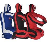 FITIZ MMA Dummy Judo Grappling Dummy Punching Bag Brazilian BJJ JIU Jitsu Sitting Position Dummy Wrestling Martial Arts Boxing Karate Training Dummy - Unfilled (Blue - Canvas, 59")