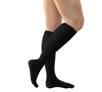 FITLEGS - Below Knee Compression Stockings - Class 2 (23-32 mmHg) - For Swelling, Varicose Veins & Mild Lymphoedema, Black, Large