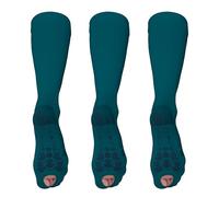 FITLEGS - Grip - Open-Toe Compression Stocking - 18 mmHg AES DVT Prevention - Below Knee Multipack - Extra Large - Teal