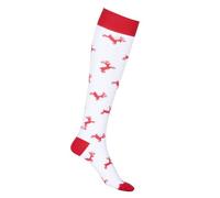 FitLegs - Life Compression Socks - 14-17mmHg for Work, Travel, & Pregnancy DVT Prevention - Unisex, Large, Christmas Reindeer