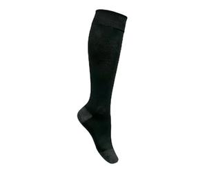 FitLegs - Life Compression Socks - 14-17mmHg for Work, Travel, & Pregnancy DVT Prevention - Unisex, Medium, Black Contrast