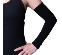 FitLegs - Sports Compression Arm Sleeve - 18-24mmHg for Muscle Fatigue, Endurance, Soreness & Recovery - Black - Large