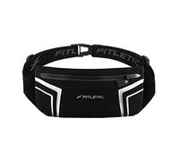 Fitletic Blitz Phone Holder Bum Bag Lightweight and Sleek Running Belt with Dual Adjustable Strap Unisex Waist Bag for Men and Women Ideal Sport Bag for Travel and Outdoor Activities, Black