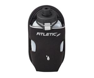 Fitletic ExtraMile 240 ml Hydration Bottle in Black for Runners and Outdoor Enthusiasts