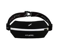 Fitletic Phone Holder Sport Plus Bum Bag Lightweight and Sleek Running Belt with Adjustable Strap Durable Mini Waist Bag for Men and Women Ideal Sport Bag for Outdoor Activities (Black/Reflective)