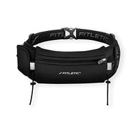 Fitletic - Ultimate II Running Pouch with Gels, Runners Pouch, Running Waist Belt with Gel Loops, Exterior Pocket, Inner Pocket, and Integrated Bib Toggles, Running Accessories