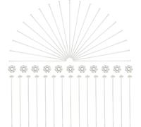 Fitlin 1 Box 100 Sets Brass Flat Head Pins Earring Making Pins Gold With Alloy Daisy Spacer Beads Long Headpins Beading Needles Findings Accessories For Jewellery Bracelet DIY Crafts(Silver)