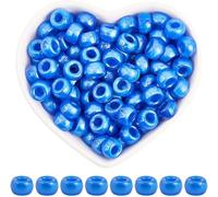 Fitlin 1 Box 800Pcs Small Pink Seed Beads Pastel Pony Beads Bulk Loose Plastic Acrylic 9 X 6MM Opaque Cute Shiny Kandi Spacers for Jewellery Making Findings Bracelets Necklace Gift Beginner