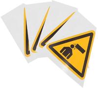 Fitlin 4pcs Warning Sign Watch Your Head Stickers 10x10cm Adhesive Safety Decals Low Ceiling Caution Labels for Industrial Machines and Workplace Head Protection