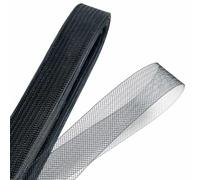 FitLit 30mm Wide Stiff Horsehair Braid Trim for Polyester Boning Sewing Wedding Dress Dance Gowns Shaping Trimming Accessories Crinoline Tape CRIN Elastic Webbing Mesh (Black)