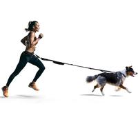 FITLY Dog Running Waist Belt - Canicross Harness with Belt Pouch, Converts into Canicross Line for Runs, Walks, Hikes