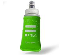 FITLY Flask 150 ml Green | Shrink As You Drink Soft Flask for Hydration Pack | Folding Water Bottle Ideal for Running, Hiking, Cycling, Climbing & Rigorous Activity