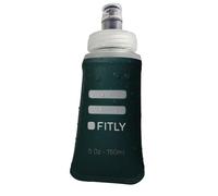 FITLY Flask 150 ml Petrol Blue | Shrink As You Drink Soft Flask for Hydration Pack | Folding Water Bottle Ideal for Running, Hiking, Cycling, Climbing & Rigorous Activity