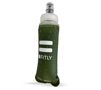 FITLY Flask 250 ml Forest Green | Shrink As You Drink Soft Flask for Hydration Pack | Folding Water Bottle Ideal for Running, Hiking, Cycling, Climbing & Rigorous Activity
