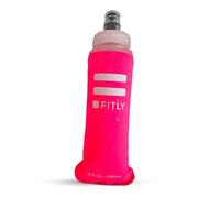 FITLY Flask 250 ml Pink | Shrink As You Drink Soft Flask for Hydration Pack | Folding Water Bottle Ideal for Running, Hiking, Cycling, Climbing & Rigorous Activity
