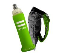 FITLY Flask Holder with 300ml Green Flask - Hand Water Bottle for Runners, Hiking, Skiing & Outdoor - Fits F1, F2, F3 & F4 Collapsible Flask - Hydration Bottle Holder with Pocket