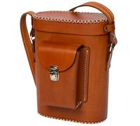 FITMARK Premium Matera with Pocket 100% Leather for Mate and Thermos - Suitable for Stanley 1.5L Thermos - Matero Bag - Country and Practical Design - Ideal for Mate Lovers - Balibetov, brown, L