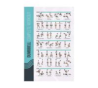 FitMate Dumbbell Workout Exercise Poster - Workout Routine with Free Weights, Home Gym Decor, Room Guide (42 x 63 cm)