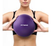 FITMIND Pilates Ball Small Exercise Ball,25cm Core Ball,Barre Ball,Bender Ball for Yoga, Stability, Fitness, Ab, Core,Workout,Physio and Physical Therapy Ball with Inflation Straw-Purple