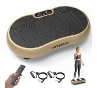 FITMIND Vibration Plate Exercise Machine-Black & Gold