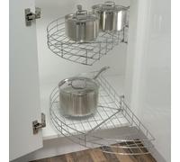 Fitmykitchen Half Circle Carousel, 2 Baskets, 900 mm Wide, Min. 420 mm Door Width, Kitchen Modern Round, Wall Art - Door Mounted - Indoor