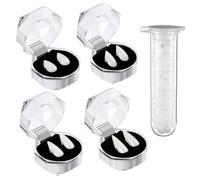 Fitn beau 4 Pairs vampire Teeth,Vampire Fangs with Solid Adhesive,Vampire Fangs Kit 4 Sizes,Fake Teeth for Adults,Vampire Teeth for Kids,Vampire Fake Teeth for Vampire Cosplay