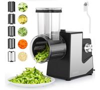 FITNATE 5-in-1 250W Electric Cheese Grater, Electric Salad Maker, Multi Grater, Fruit Cutter, Vegetable Slicer, Food Processor, Multifunctional Slicer & Shredder for Cheese, Vegetables, and Fruits