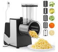 FITNATE Electric Grater with 5 Stainless Steel Blades