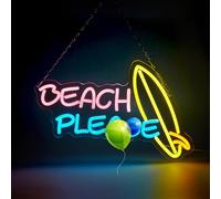 FITNATE Party Neon Sign, 41x25cm Adjustable Brightness LED Neon Wall Light, Clear Acrylic Backboard, Perfect Summer Party & Home Decor