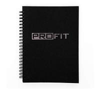 Fitness and Food Journal by ProFit - Workout Log Book | Nutrition Journal | Food Tracker | Food Diary - Easy-To-Use A5 Exercise Diary/6x8 Inches/Pen Included/140 Pages/Undated (Hard Cover)