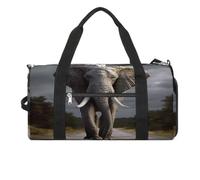 Fitness Bag,3D Elephant_ Print Gym Bag,sports Travel Fitness Bag,essentials Gym Bag,gym Bag with Shoe Compartment, style, One Size, Modern