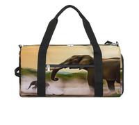 Fitness Bag,Africa Elephant Print Gym Bag,sports Travel Fitness Bag,essentials Gym Bag,gym Bag with Shoe Compartment, style, One Size, Modern