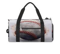 Fitness Bag,Baseball Print Gym Bag,sports Travel Fitness Bag,essentials Gym Bag,gym Bag with Shoe Compartment, style, One Size, Modern