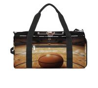 Fitness Bag,Basketball Site Print Gym Bag,sports Travel Fitness Bag,essentials Gym Bag,gym Bag with Shoe Compartment, style, One Size, Modern