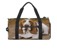 Fitness Bag,Basset Hound Print Gym Bag,sports Travel Fitness Bag,essentials Gym Bag,gym Bag with Shoe Compartment, style, One Size, Modern