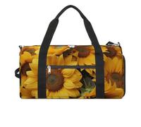 Fitness Bag, Many Sunflowers Print Reusable Gym Bag Sports Travel Fitness Bag Essentials Gym Bag with Shoe Compartment, style, One Size