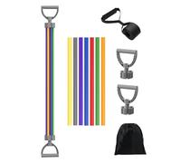 Fitness Bands: 125 cm Rope for Stretching Abdominal Exercises | Rope for Stretches and Triceps Home Abdominal Exercises | Tension Training 7 Tubes Gyms Po