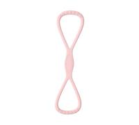 Fitness Bands, Figure 8 Bands, Silicone Material Lightweight Portable Flexibility Comfort Grip Strong Build, Stretching Tie for Home Gym Workout Training, 17.72 Inches, Pink