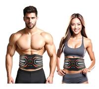 Fitness Belt ABS Stimulator,Ab Machine,Abdominal Toning Belt,Fitness Training Ab Trainer Equipment for Home,Fitness Strength Training Workout Equipment for Men and Women Orange red KLT-07