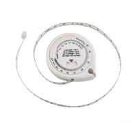 Fitness Body Tape Measure 150cm for Waist Hips | Push-button retraction, auto-lock mechanism, measures waist chest hips thighs, 0-150cm range, manual recording(white)