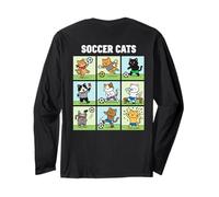 Fitness Cats Soccer Graphic for Cat Lovers Long Sleeve T-Shirt