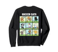 Fitness Cats Soccer Graphic for Cat Lovers Sweatshirt