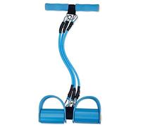 Fitness Chest Expander Bullworker - 3-In-1 Adjustable Tension Elastic Rope Detachable Rubber Resistance Belt Multi-Function Pedal