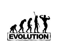 Fitness Club Wall Decal Removeable Vinyl Stickers Fitness Evolution Inspirational Sign Home Decor Wall Art Wall Sticker Extra Large - 70x105cm