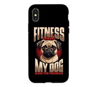 Fitness Coach My Dog Runs The Program Pug Case for iPhone X/XS