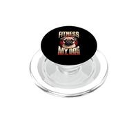 Fitness Coach My Dog Runs The Program Pug PopSockets PopGrip for MagSafe